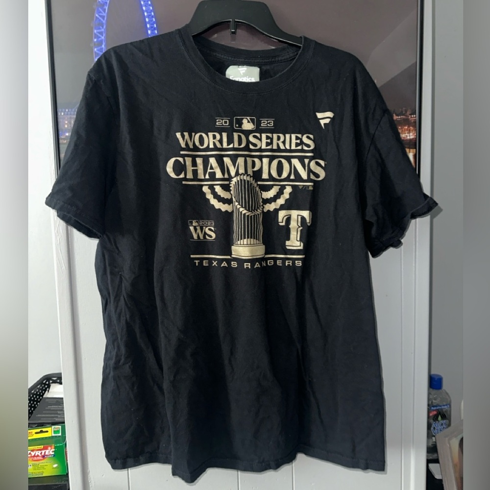 Fanatics Black Texas Rangers World Series Champions Tee